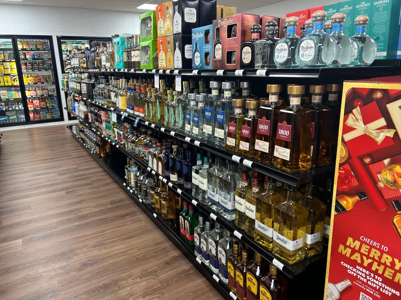 Liquor Legends spirits aisle